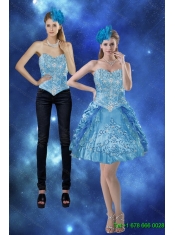 Detachable New Style 2015 Sweetheart Prom Dress with Embroidery and Pick Ups