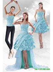 Detachable Sweetheart 2015 Prom Dress with Beading and Ruffled Layers