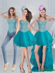 Detachable Sweetheart 2015 Short Prom Dress with Beading