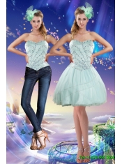 Detachable Sweetheart Beading 2015 Prom Dress in Apple Green