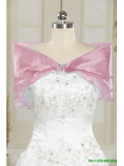 Detachable The Most Popular Beading and Ruffled Layers Rose Pink Prom Dress for 2015