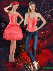 Detachable The Super Hot Strapless 2015 Prom Dress with Beading and Pick Ups