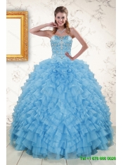 2015 Gorgeous Ruffles and Beading Quinceanera Dress and Hot Pink Short Dama Dresses and Cute Halter Top Little Girl Dress