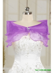2015 New Style Lilac Quinceanera Gown with Beading and Ruffled Layers