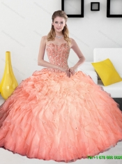 2015 New Styles Beading and Ruffles Sweetheart Quinceanera Dresses