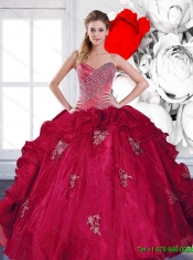 2015 New Styles Sweetheart Ball Gown Quinceanera Dresses with Appliques