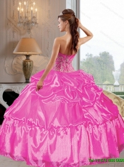 2015 Remarkable Strapless Ball Gown Quinceanera Dresses with Appliques