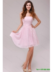 2015 Ruffled Red Quinceanera Dress and Baby Pink Strapless Prom Dresses and Halter Top Beaded Little Girl Dress