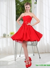 Apple Green Sweetheart Quinceanera Dress and Hot Pink Knee Length Prom Dresses and Beading and Ruffles Little Girl Dress