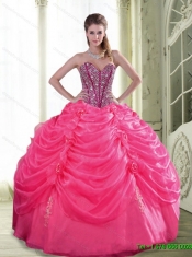 Beautiful Beading and Hand Made Flowers Quinceanera Dresses for 2015