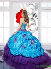 Beautiful Sweetheart Beading and  Ruffled Layers Quinceanera Gown for 2015 Spring