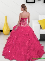 Best Sweetheart Quinceanera Gown with Appliques and Ruffles