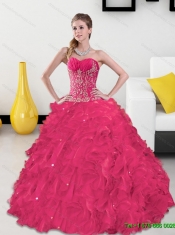 Best Sweetheart Quinceanera Gown with Appliques and Ruffles