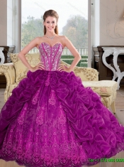 Best Sweetheart 2015 Quinceanera Dresses with Beading and Pick Ups