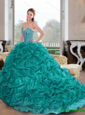 2015 Best  Sweetheart Quinceanera Dresses with Beading and Pick Ups