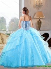 Best  Spaghetti Straps 2015 Quinceanera Dresses with Beading
