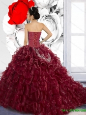 Best Sweetheart Ruffles and Appliques Quinceanera Dresses for 2015