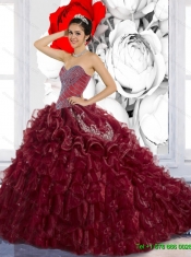 Best Sweetheart Ruffles and Appliques Quinceanera Dresses for 2015