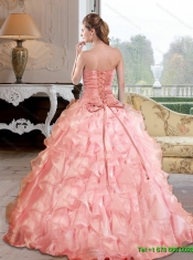 Colorful Beading and Ruffles Sweetheart Quinceanera Dresses for 2015