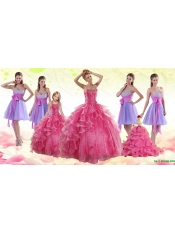 Coral Red Strapless Beading Sweet 16 Dress and Sweetheart Beading Prom Dresses and Halter Top Little Girl Dress