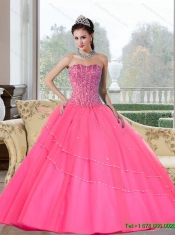Free and Easy Beading Strapless Quinceanera Dresses for 2015