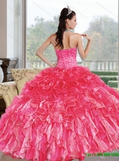 Gorgeous Beading and Ruffles Sweetheart Quinceanera Dresses for 2015