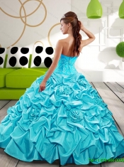 New Styles Sweetheart Sweet 16 Dresses with Appliques and Pick Ups