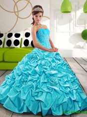 New Styles Sweetheart Sweet 16 Dresses with Appliques and Pick Ups