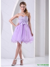Popular Beading and Ruffles Quinceanera Dress and Bownot and Beading Short Dama Dresses and Pink Floor Length Little Girl Dress