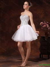 Red Ball Gown Appliques Quinceanera Dress and Short Beading White Dresses and Red Halter Top Little Girl Dress