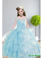 Strapless Ruffles Elegant Quinceanera Dress and Lavender Mini Length Prom Dress and  Appliques and Ruffles Baby Bule Little Girl Pageant Dress