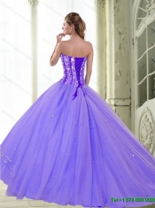 The Brand New Style Sweetheart 2015 Lilac Quinceanera Dresses with Beading