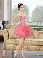 The Super Hot Sweetheart 2015 Sweet 16 Dress with Beading and Ruffles