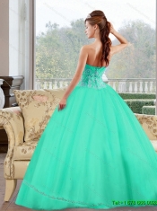 2015 Classical Sweetheart Ball Gown Sweet Sixteen Dresses with Appliques