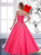 2015 Classical Sweetheart Quinceanera Gown with Beading