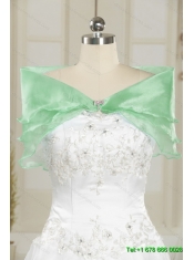2015 The SCustom Made Beading Sweetheart Quinceanera Dresses in Apple Green