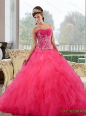 2015 Wholesale Ball Gown Sweet 15 Dresses with Ruffles and Appliques