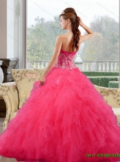 2015 Wholesale Ball Gown Sweet 15 Dresses with Ruffles and Appliques