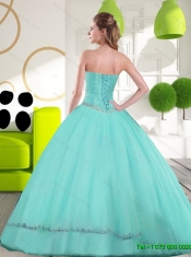2015 Wholesale Sweetheart Ball Gown Quinceanera Gown with Appliques