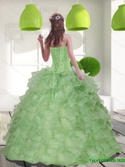 2016 Elegant Sweetheart Quinceanera Dress with Beading and Ruffles