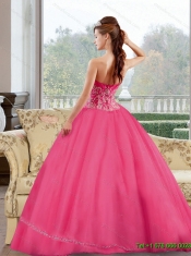 Classical Sweetheart Floor Length 2015 Quinceanera Gown with Appliques