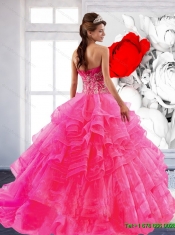 Custom Made Sweetheart Ball Gown 2015 Quinceanera Dress with Appliques