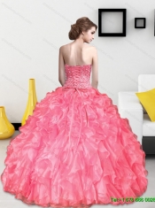 Elegant 2015 Beading and Ruffles Sweetheart Quinceanera Dresses