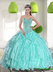 Elegant Ball Gown Sweetheart Appliques and Beading Quinceanera Dresses