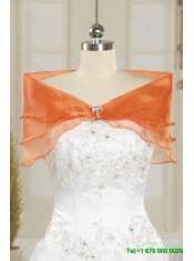 Elegant Beading Strapless 2015 Quinceanera Dresses in Gold