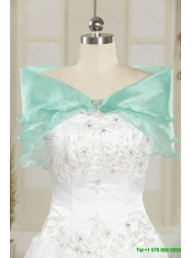 Elegant Sweetheart 2015 Quinceanera Gown with Appliques and Pick Ups