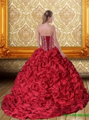 Exquisite Beading and Pick Ups Sweetheart15th Birthday Dresses for 2015