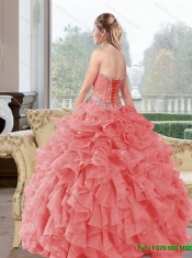Wholesale Beading and Ruffles Sweetheart 2015 Quinceanera Dresses in Baby Blue