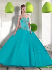 Wholesale Sweetheart 2015 Quinceanera Dress with Beading and Appliques