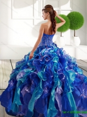 Wholesale Sweetheart 2015 Quinceanera Gown with Appliques and Ruffles
